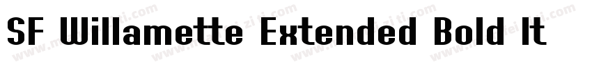 SF Willamette Extended Bold Italic字体转换